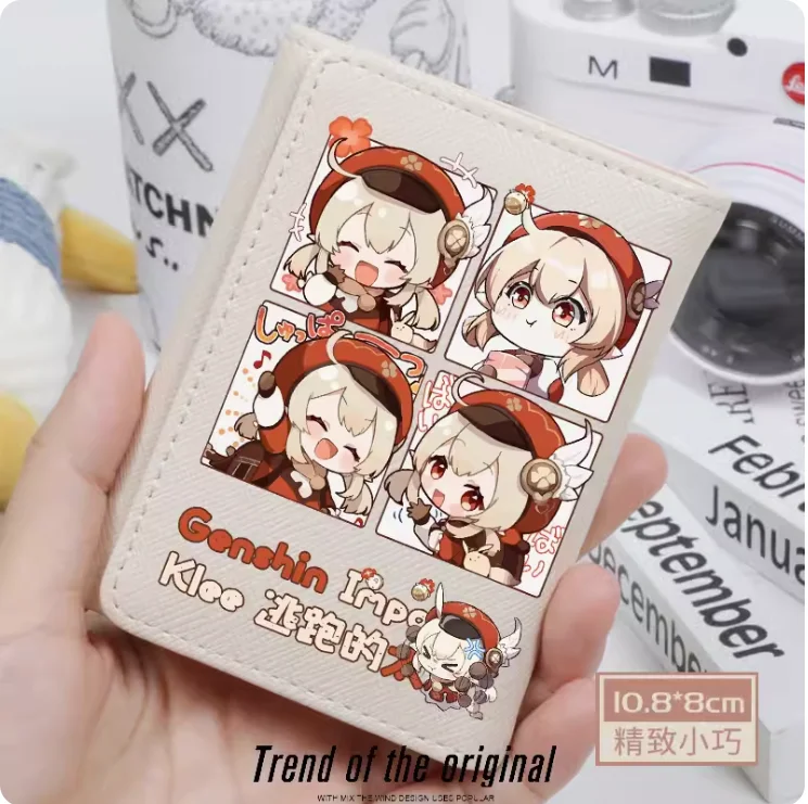 

Anime Genshin Impact Klee Fashion Wallet PU Purse Card Coin Hasp Money Bag Cosplay Gift B200