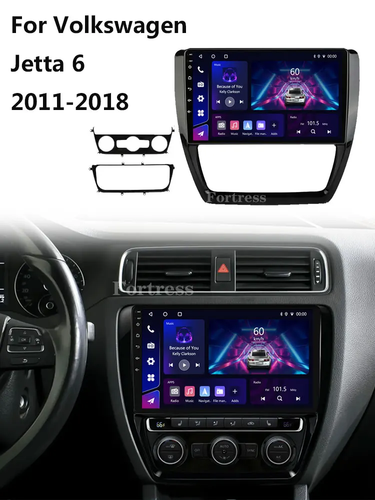 Voor Volkswagen Jetta 6 2011-2018 Android 16 Carplay Auto 4G + WIFI GPS Autoradio Navigatie multimedia Video Player Stereo BT - afbeelding 2