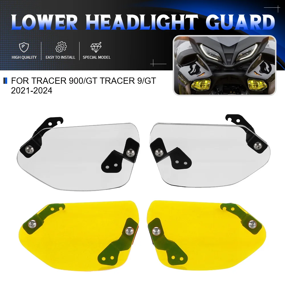 

For Yamaha Tracer 900/GT Tracer 9/GT 2021-2022-2023-2024 Motorcycle Lower Headlight Guard Auxiliary Fog Light Protection Gurad