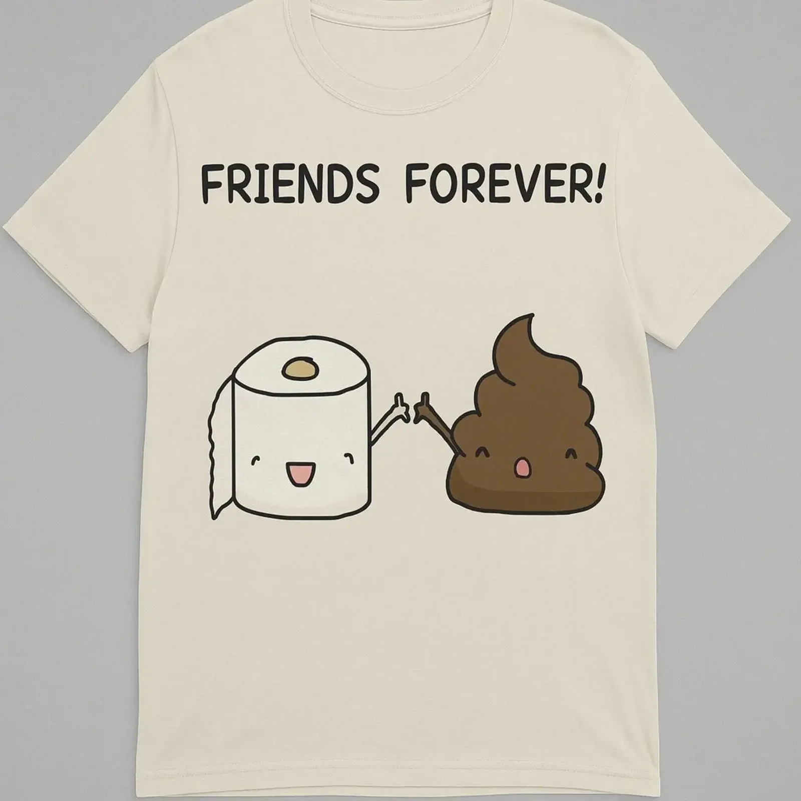 Best Friends Forever Poop And Toilet Paper Funny Essential T Shirt vintage Washed fashion streetwear Stylish Comfortable homme