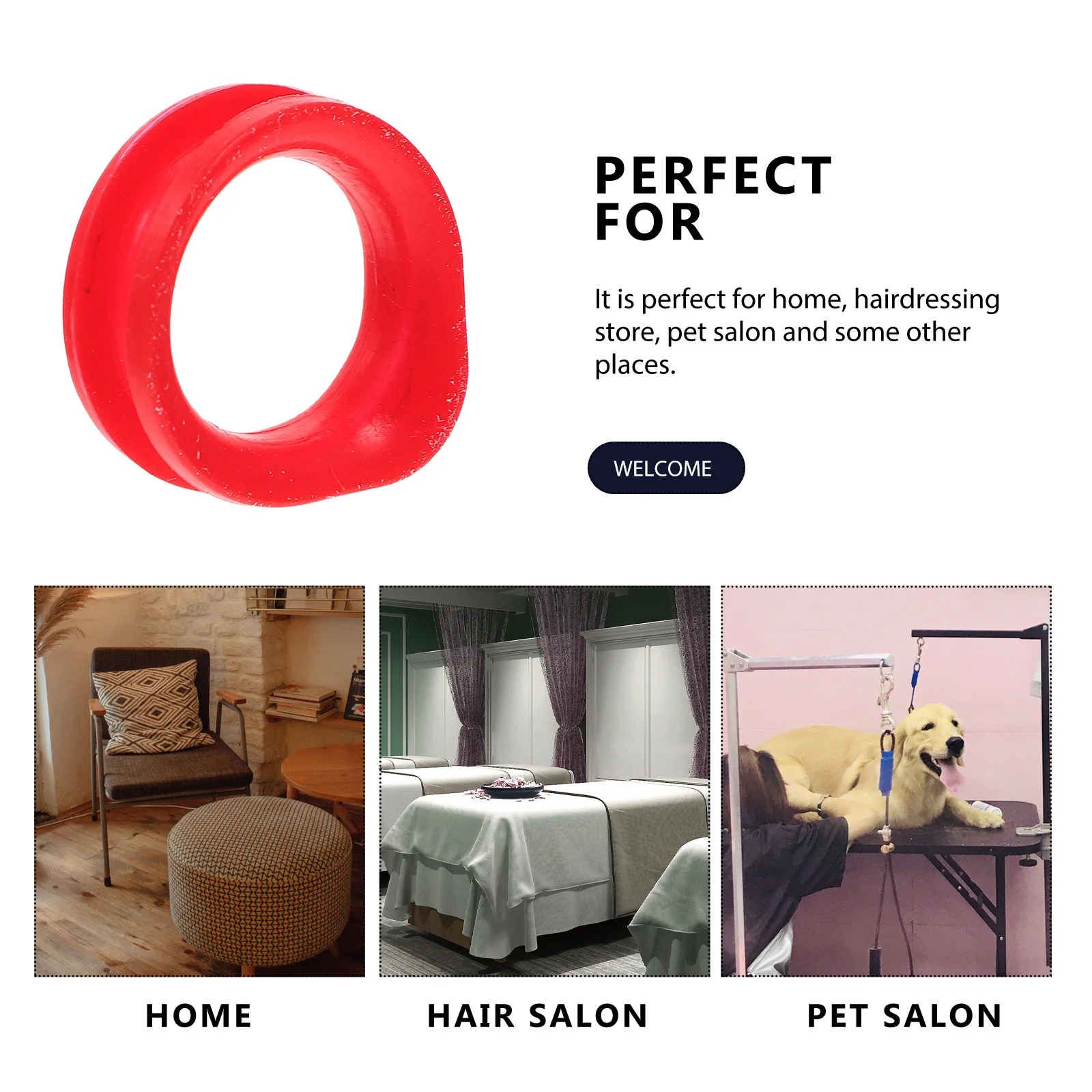 

4Pcs Silicone Scissor Finger Rings Flexible Anti-Slip Rings for Grooming Hair Cutting Shears Protective Handheld Ring Covers