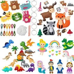 Sewing Crafts Kits Forest Creatures DIY Sewing Felt Plush Animals for Beginner Kids Educational Art Supplies Toy Craft Kit
