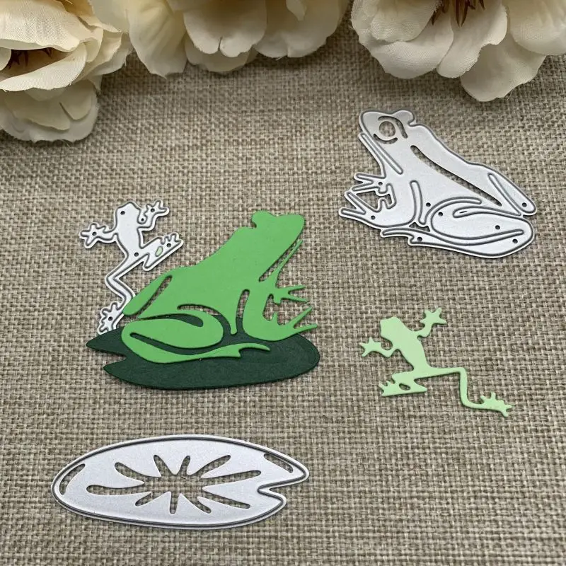 

Frog lotus leaf Metal Cutting Dies Stencils For DIY Scrapbooking Decorative Handcraft Die Cutting Template Mold