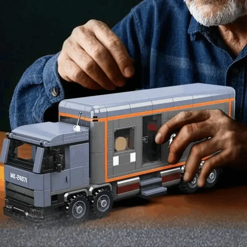 モールドキング 24071 ミニワールド RVトラック 組み立てブロック クールなブロックハウス 重機おもちゃ フィギュア付き 知育DIYギフト