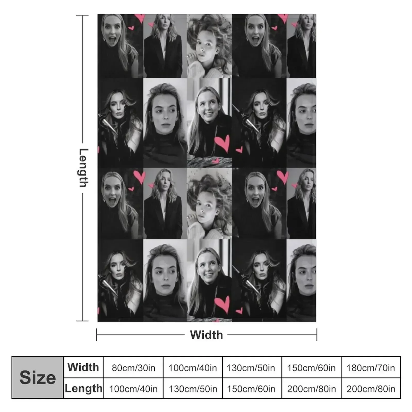 eve - Jodie Comer Throw Blanket Camping blankets and throws Multi-Purpose Designers Blankets