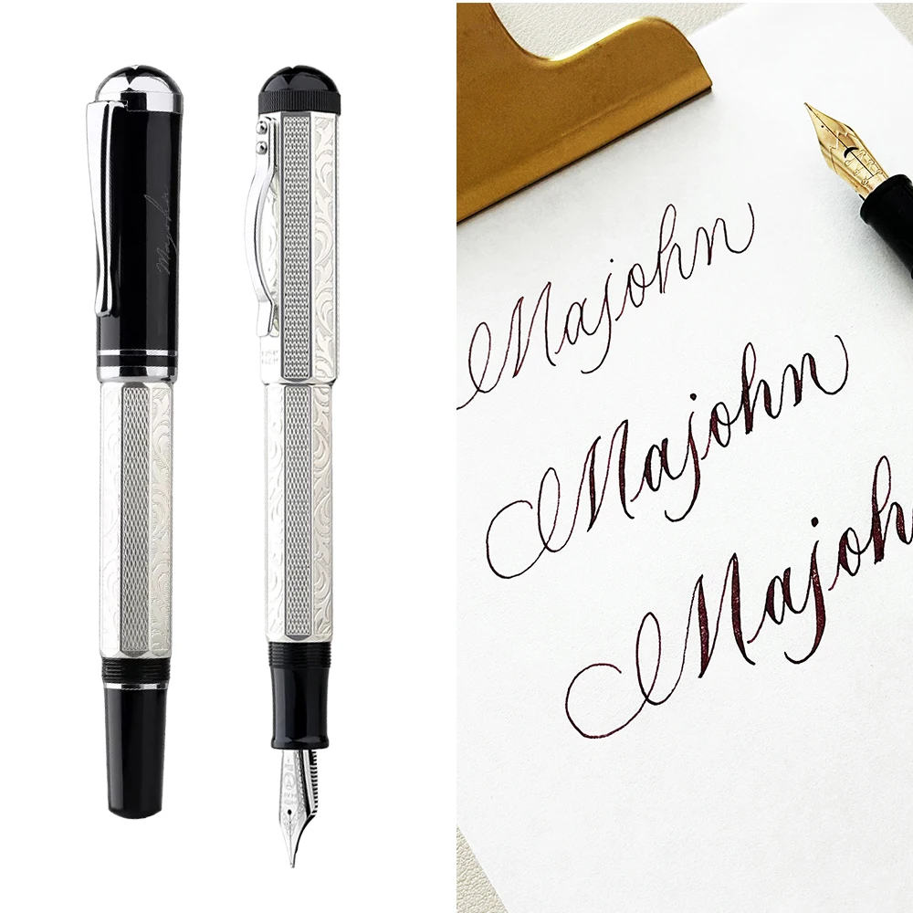Hot MAJOHN P138 P136 Art Fountain Pen Soft Flex F Nib / Majohn Nib Floral Sketch Gothic Round Script Creative Art Work Writing