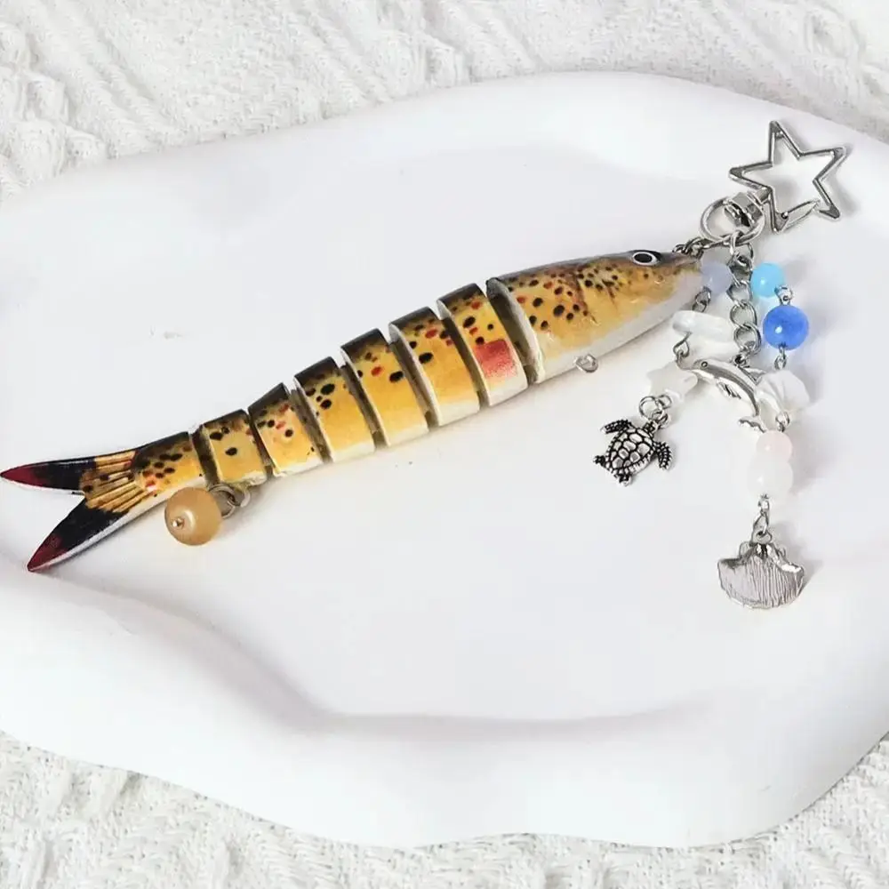 High-precision Handmade Fish Keychains Bionic Design Phone Lanyard Artificial Fish Pendant Hanging Decor Lifelike