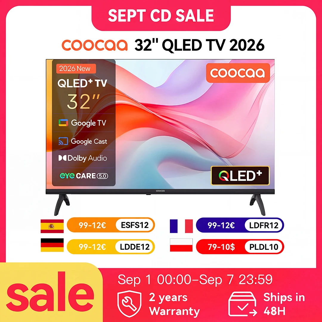 Telewizor Coocaa QLED Smart TV 32" z Polski za $113.57 / ~433zł Telewizor Coocaa QLED Smart TV 32" z Polski za $113.57 / ~433zł