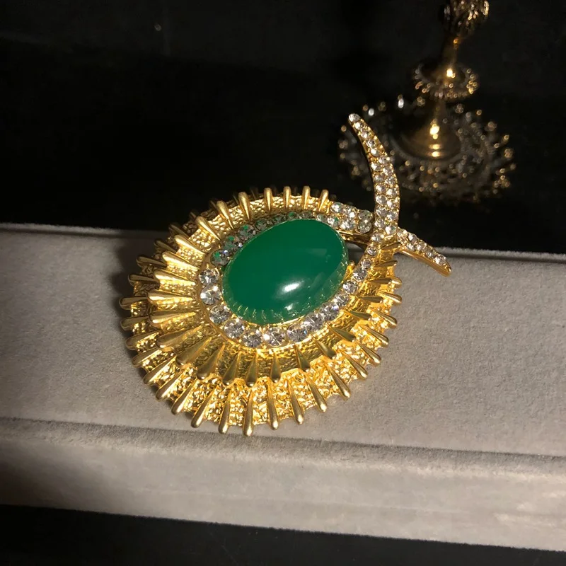 خمر الماس الزمرد بروشpinsuit شيونغسام بروش الملحقات #4