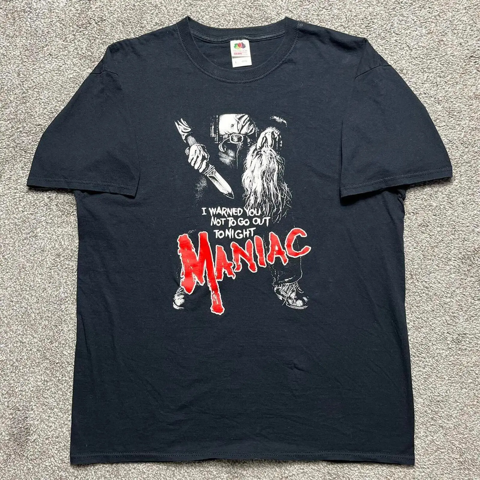 Maniac Horror Shirt Large Movie Slasher 2000s Rare Y2k Film