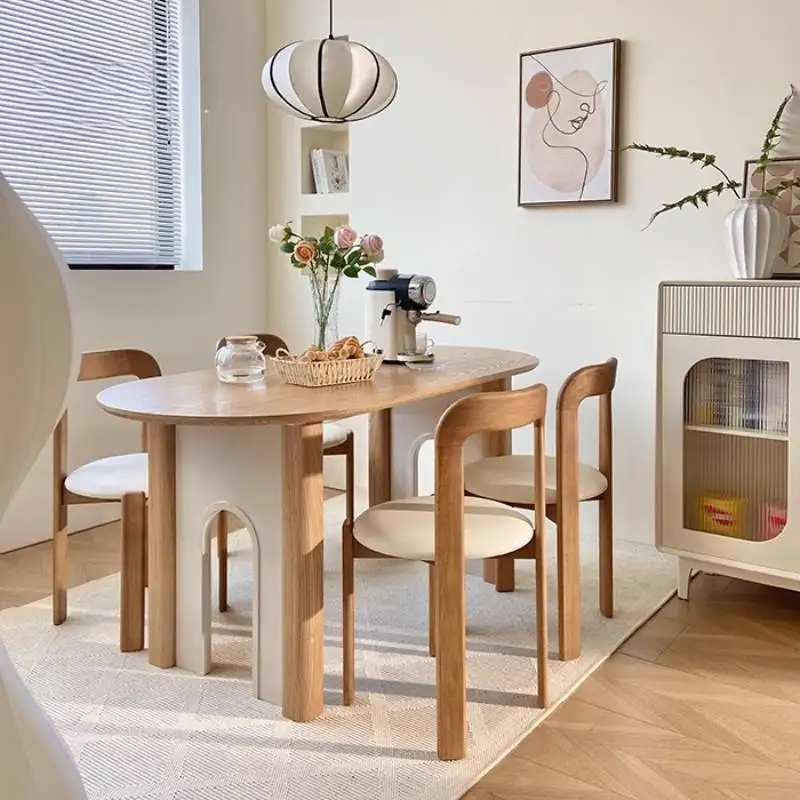 

Oval Wooden Dining Tables Nordic Design Kitchen Luxury Modern Dining Tables Small Living Room Tavoli Da Pranzo Furniture Home