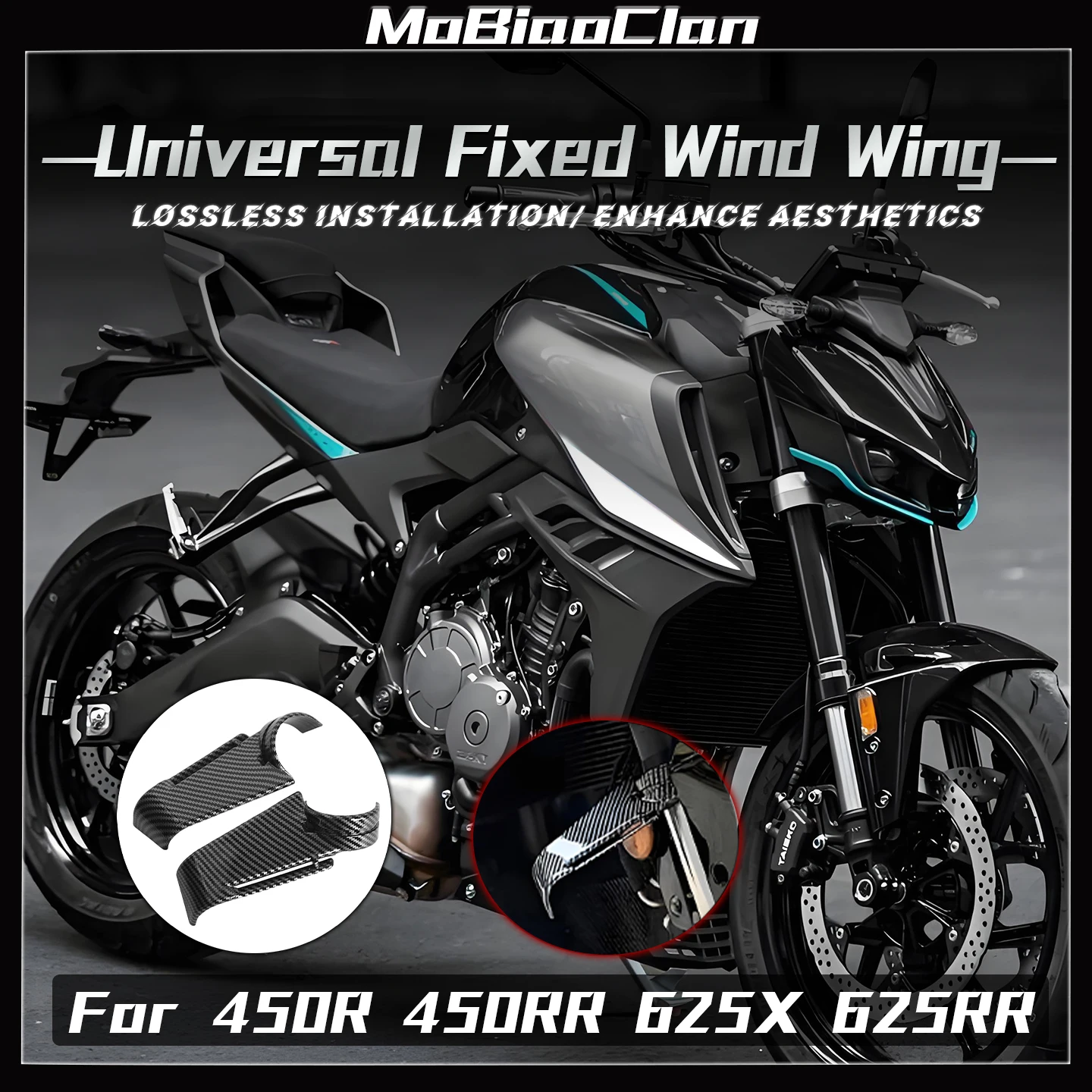 

Для KOVE COLOVE 450RR 450R поглощающая стабильное крыло, боковая направляющая пластина крыла 625X 625RR, детали мотоцикла, универсальное фиксированное крыло ﻿
