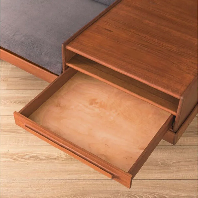 أريكة من الخشب الصلب لغرفة المعيشة، سجل بسيط، صف مستقيم، سرير مزدوج وإفطار، غرفة المعيشة الترفيهية، أريكة القرون الوسطى #4