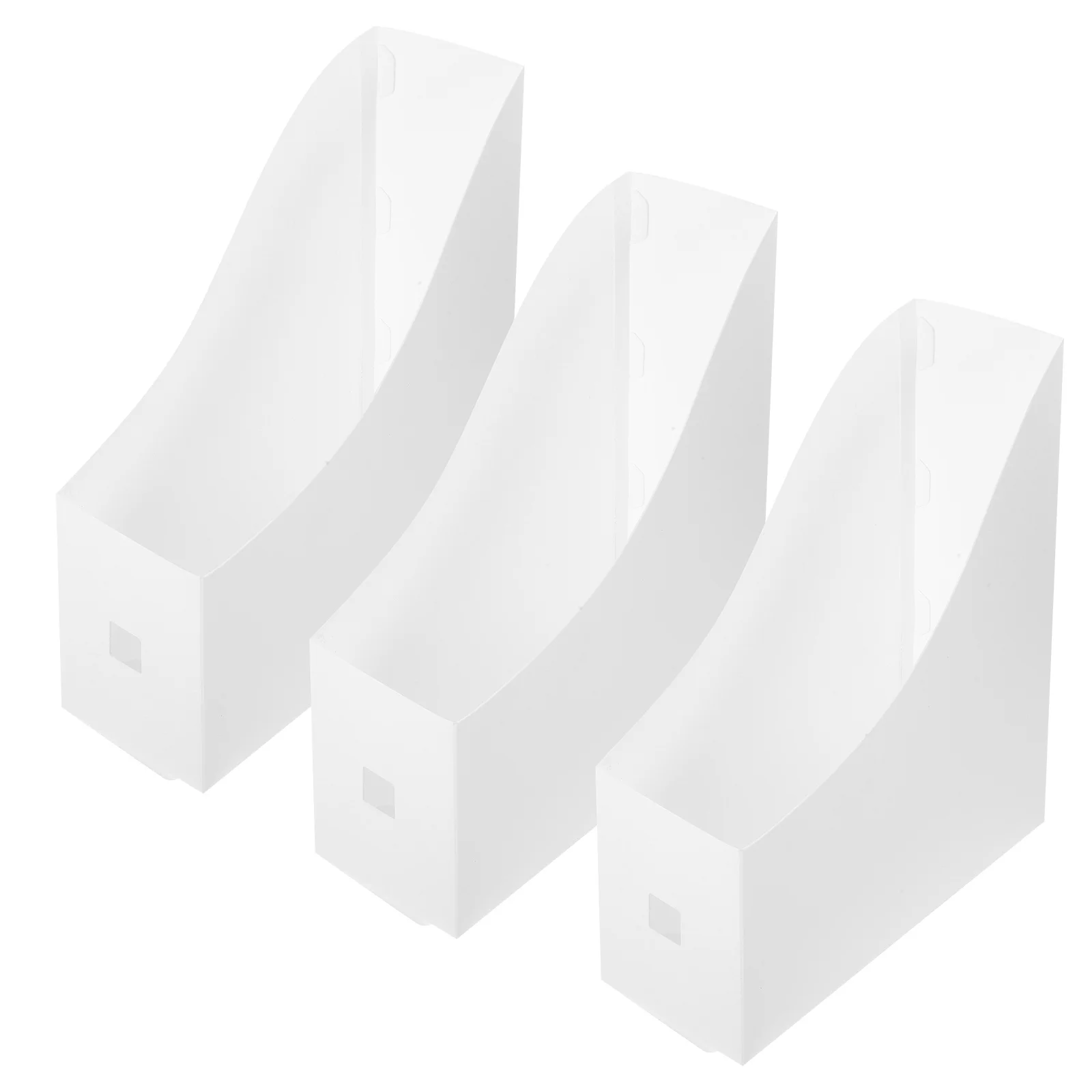 3Pcs File Organizer Corrugated Paper Multi-Function Office Book Holder Household Magazine Holder Desktop Storage