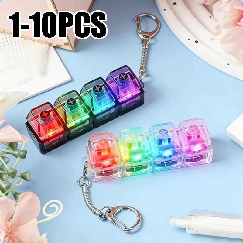 

Светодиодный брелок-клавиатура с подсветкой и нажимными кнопками, антистресс-игрушка для снятия тревоги, портативный декор для стола, уникальный подарок