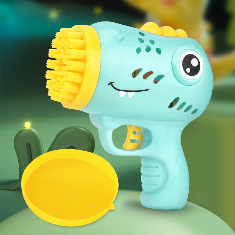 Nieuwe 36 Gaten Dinosaurus Bubble Machinegeweer Speelgoed Voor Kidssoapbubblemachinegunstoyschildrengift Zonder Batterij En Bubbelwater