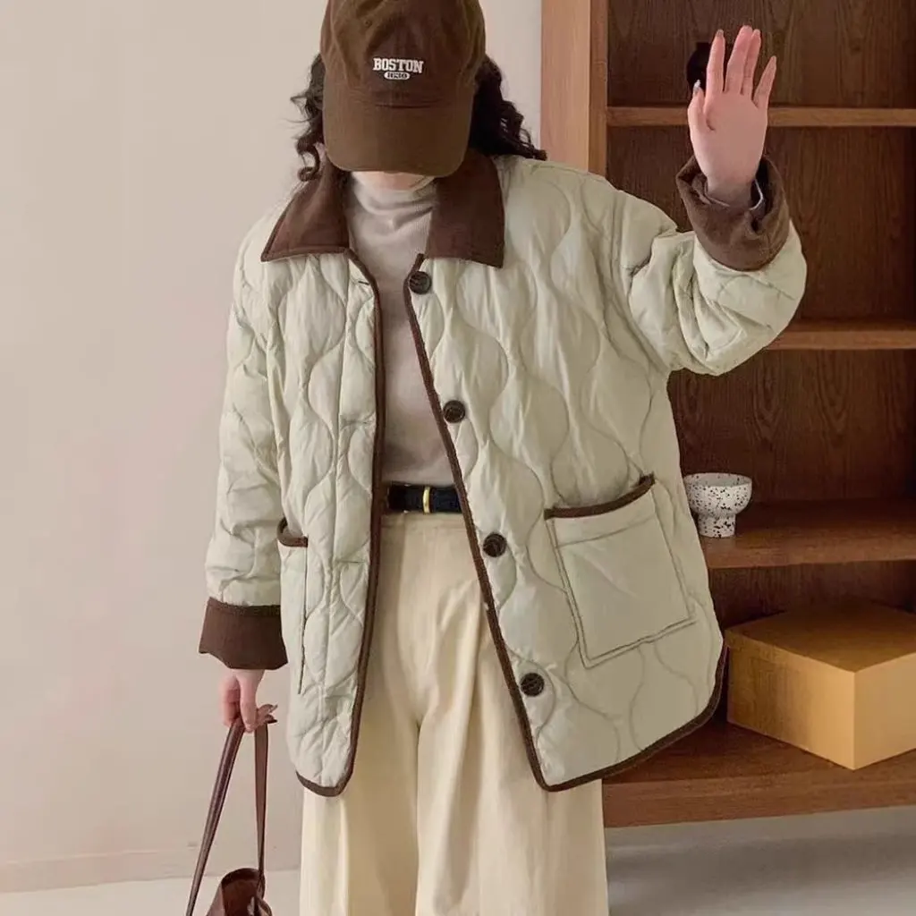 

Women's Casual down Jacket Young And Thin Hooded Short Lightweight Live Broadcast Cotton Padded Outerwear