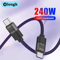 Elough 240W 0.2/0.5M Dual type c Fast charging short-line charging bank data Fast charging cable portable for iphon 15 Samsung