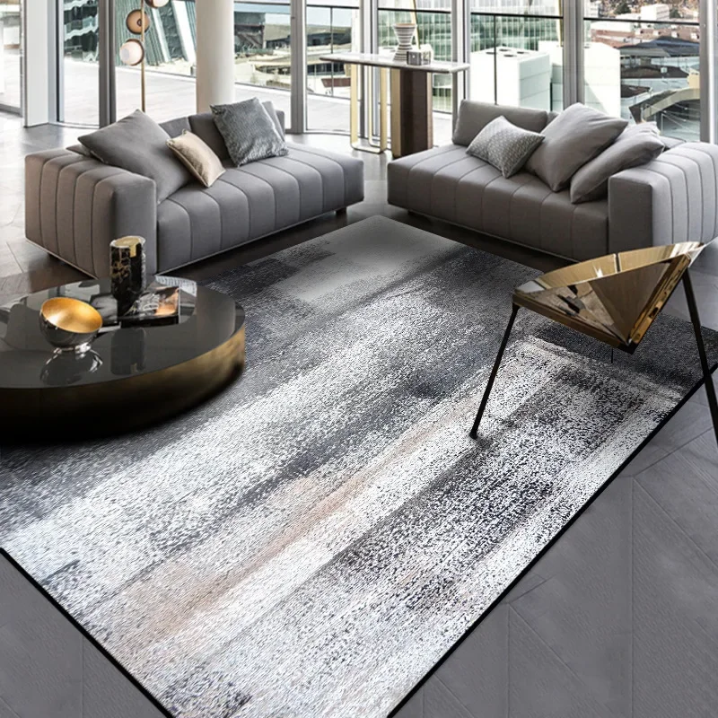 Fashion simple modern abstract ink black grey carpet bedroom kitchen door mat living room large rug floor mat parlor customized