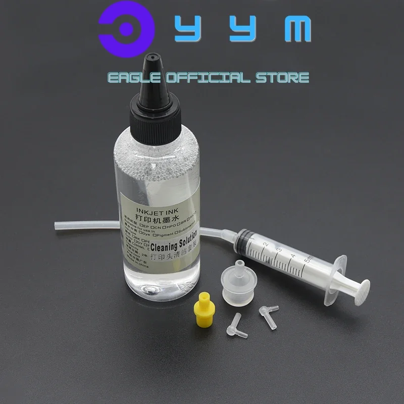 1X Cleaning Solution Ink Cleaner For Dye Pigment Sublimation Ink Printhead Cartridge Ink Tank For EpsonHPCanonBrother