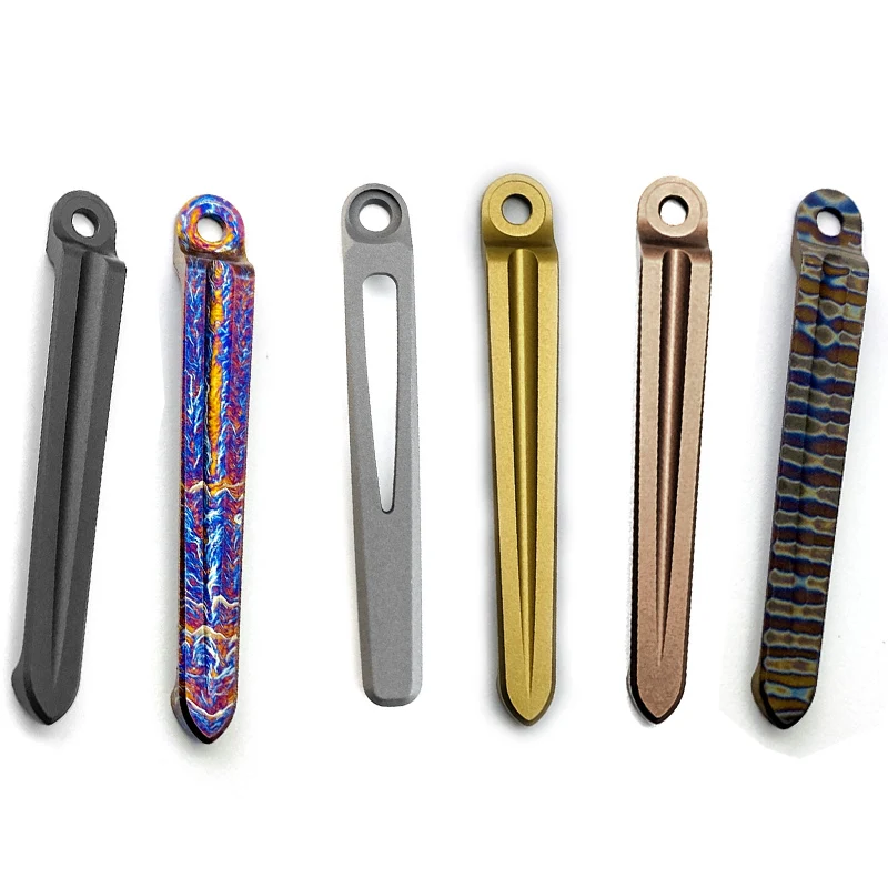 CNC Titanium Alloy Material Knife Pocket Clip Back Clamp for Chris Reeve Large / Small Sebenza Umnumzaan Knives DIY Replace Part