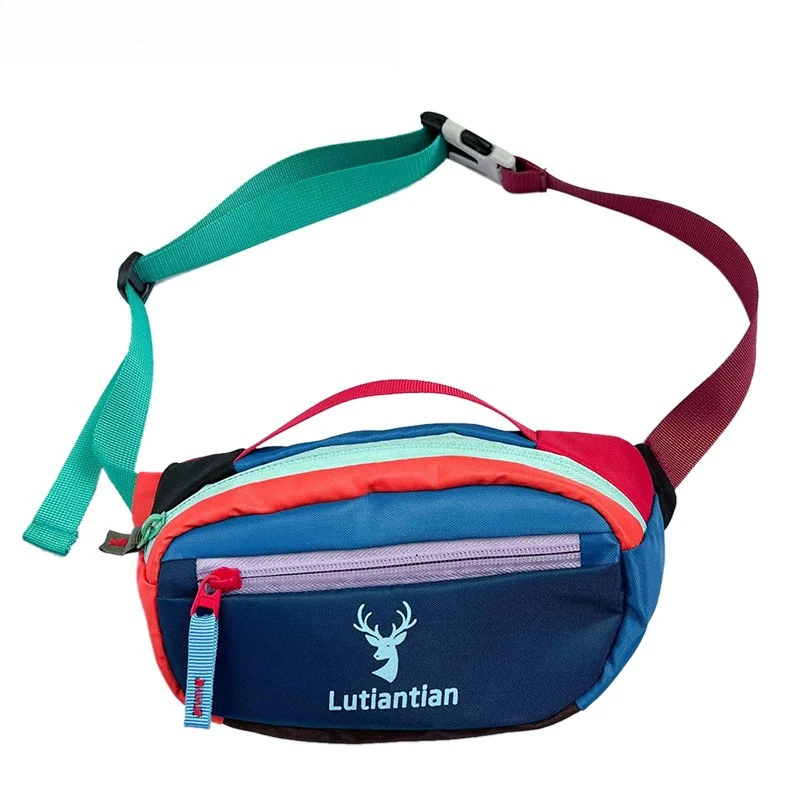 Nouveau sac de taille Outdoor hommes femmes Wild téléphone portable Breast Bag mode collage couleur sac à bandoulière unique