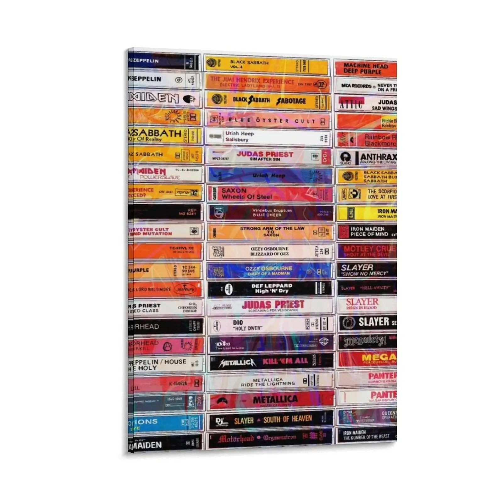 

Classic Rock & Classic Metal Tape Drawing. - 968.1 Canvas Painting wall decoration painting Decoration home