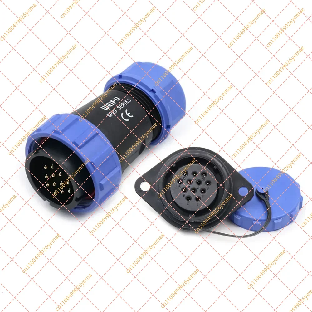 IP68 Waterproof Power Connector, Solder Circular Plug and Socket 2-35 Pin