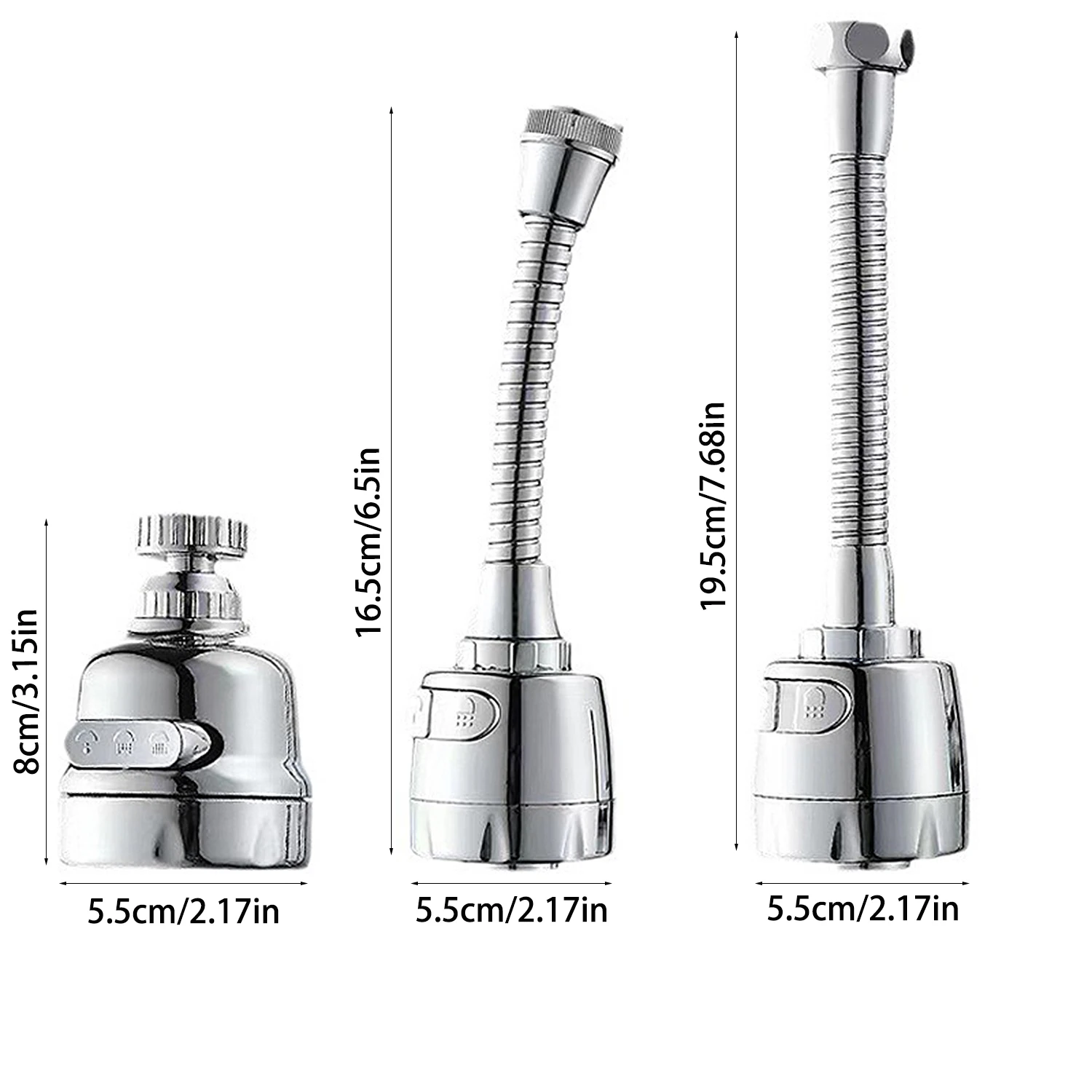 Universal 3Mode Kitchen Faucet Adapter Aerator Shower Head Pressure Home Water Saving Bubbler Splash Filter Tap Nozzle Connector