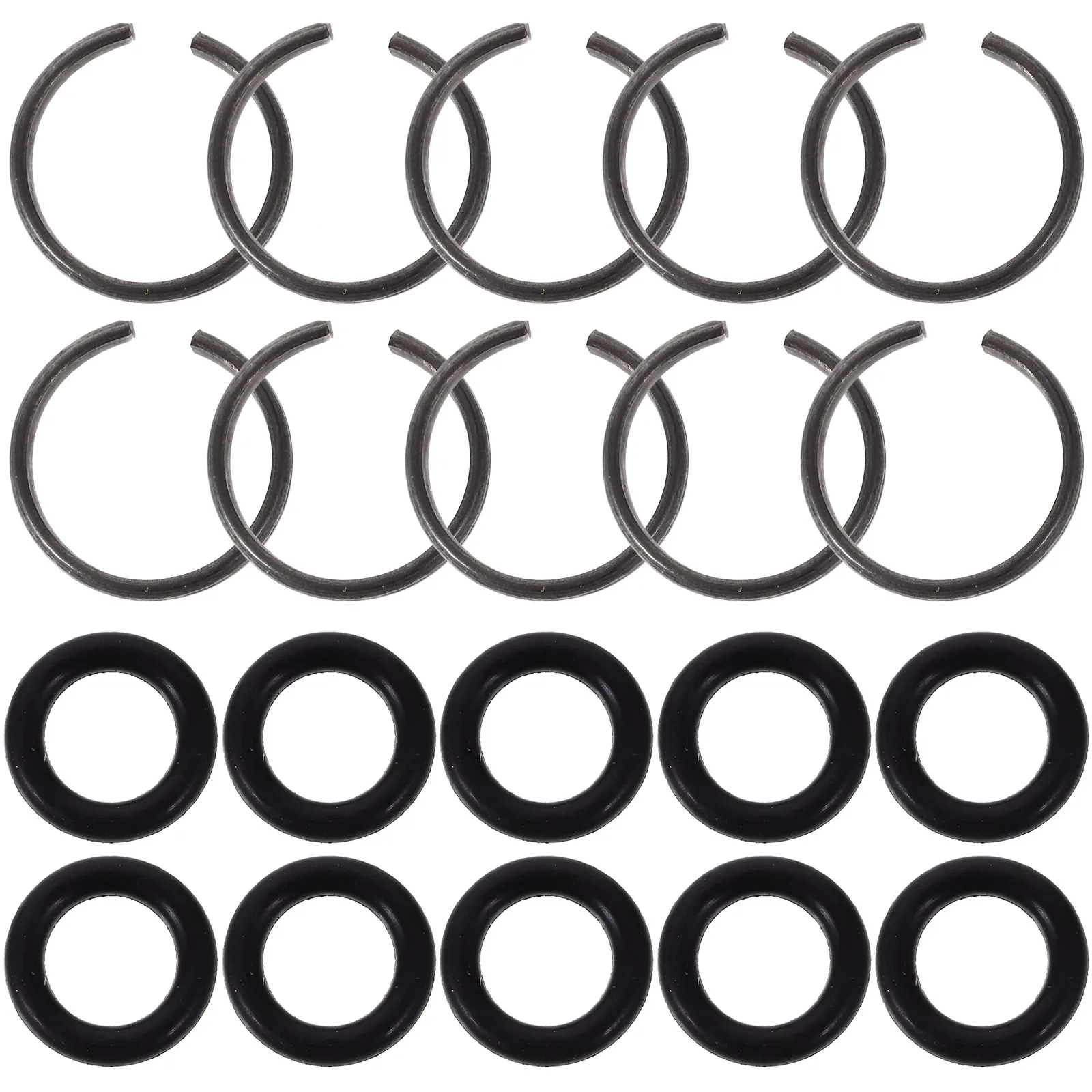 

10 Sets Air Electric Wrench Spring Retainer Rubber Impact Stainless Steel Clips