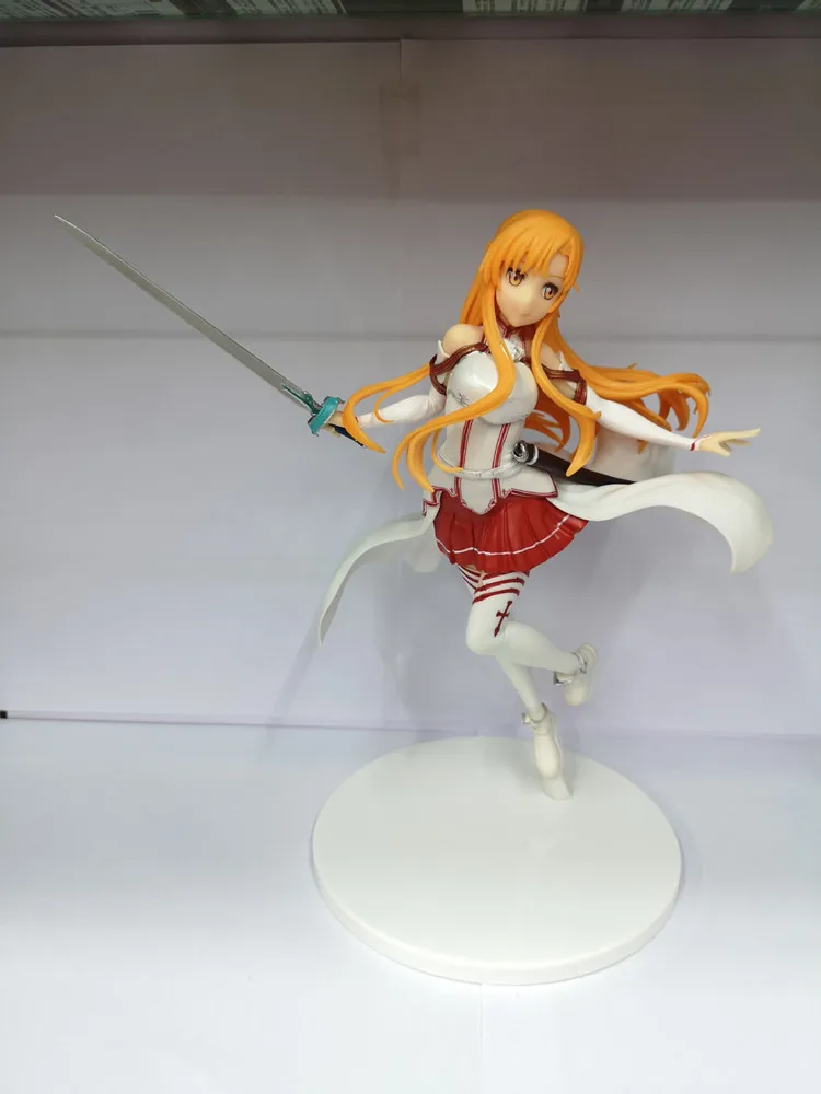 Anime SAO Yuuki Asuna Knights of the Blood Ver. 1/8 Scale PVC Action Figure Statue Collection Model Toys Doll