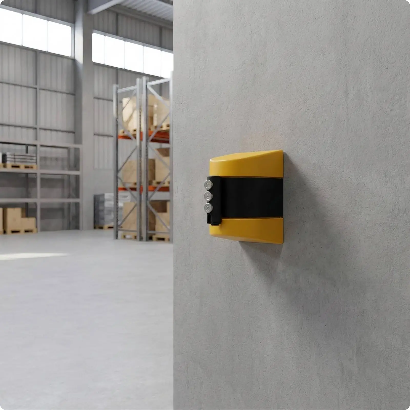 Indoor Crowd Control Retractable Barrier with Nylon Belt for Doorway Security Line