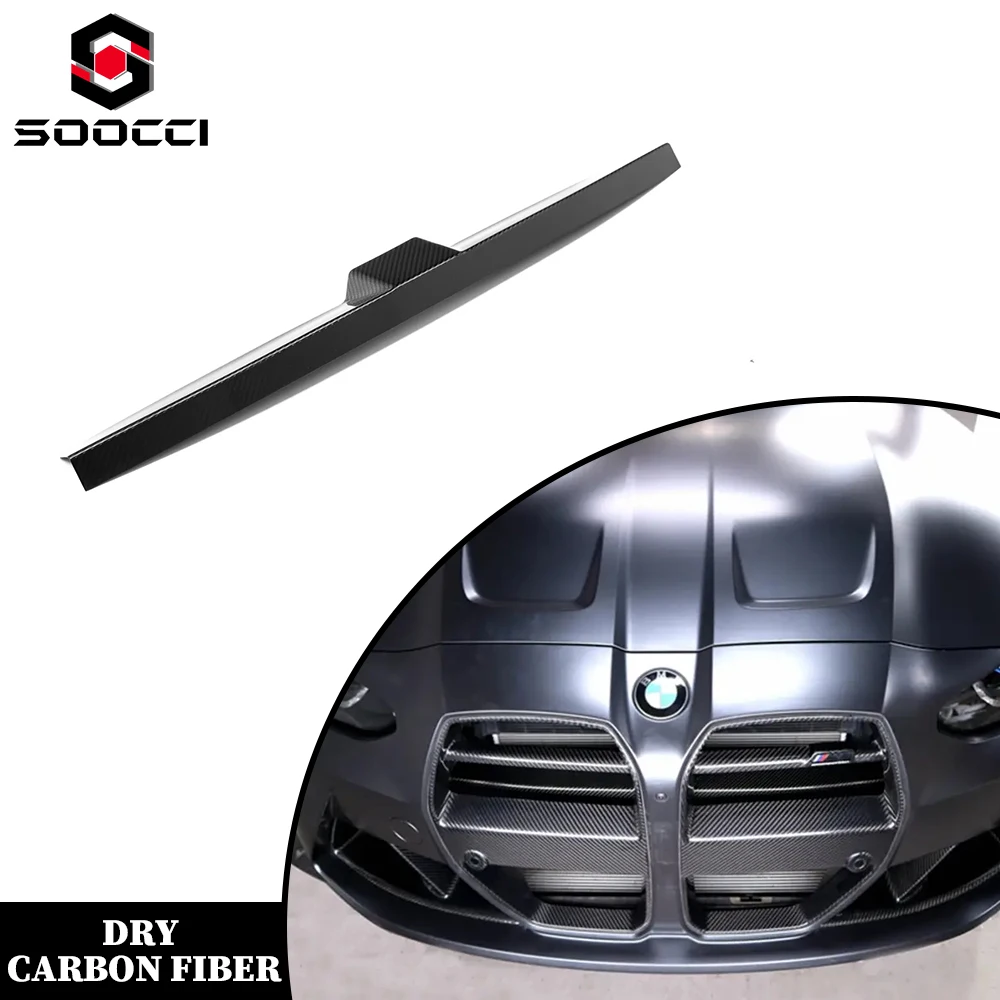 Dry Carbon Fiber Car Front Bumper Crash Foam Cover Trim For BMW M3 G80 G81 M4 G82 G83 Front Crash Bar Cover