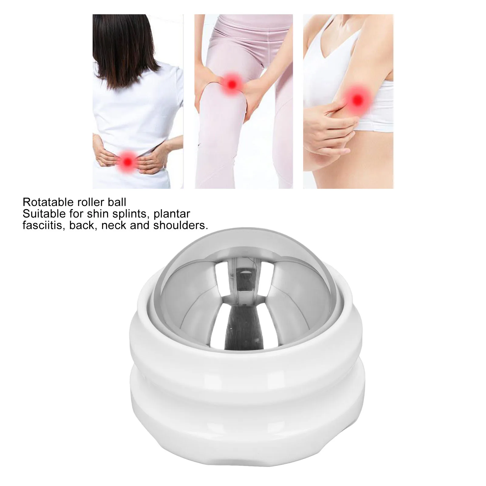 Hot Cold Roller Ball Reduce Soreness Eliminate Inflammation Portable 304 Stainless Steel Cold Massage Rolling Ball for Neck