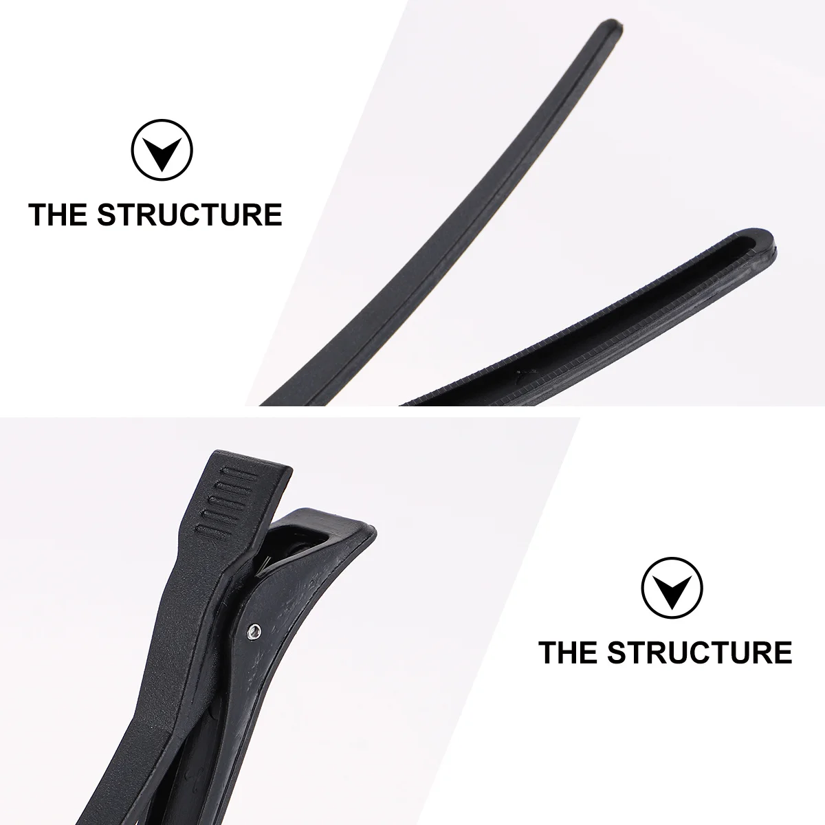 

12 шт., черные заколки для волос с утконосом, пластиковые прочные зажимы, термостойкие морозостойкие плотные парикмахерские зажимы для путешествий и ежедневного использования