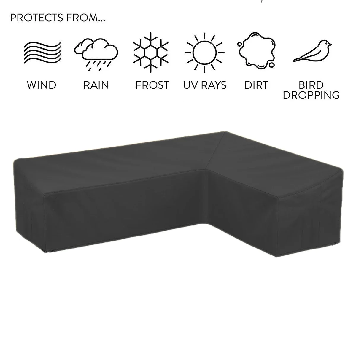 Outdoor Garden Furniture Cover 190T Waterproof Dustproof L Shape Patio Table Chair Sofa Protective Cover Snow Rain Mold Resist