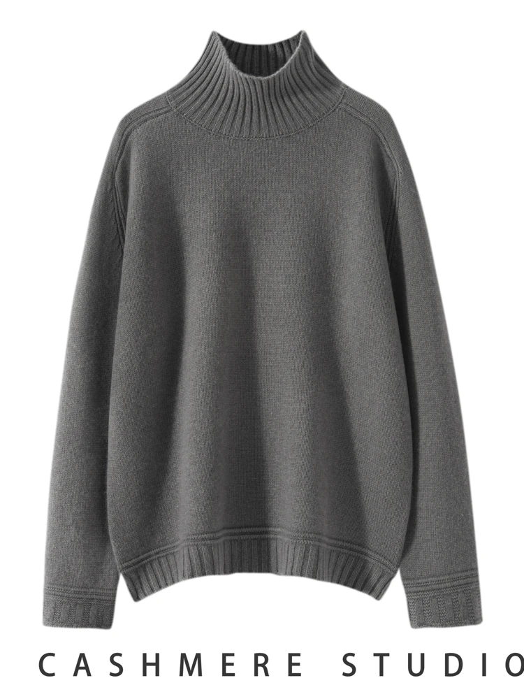 

Осень-зима, толстый свитер, женский трикотаж из 100% кашемира, водолазка, пуловер с длинными рукавами, мягкий теплый свитер, топы в повседневном стиле