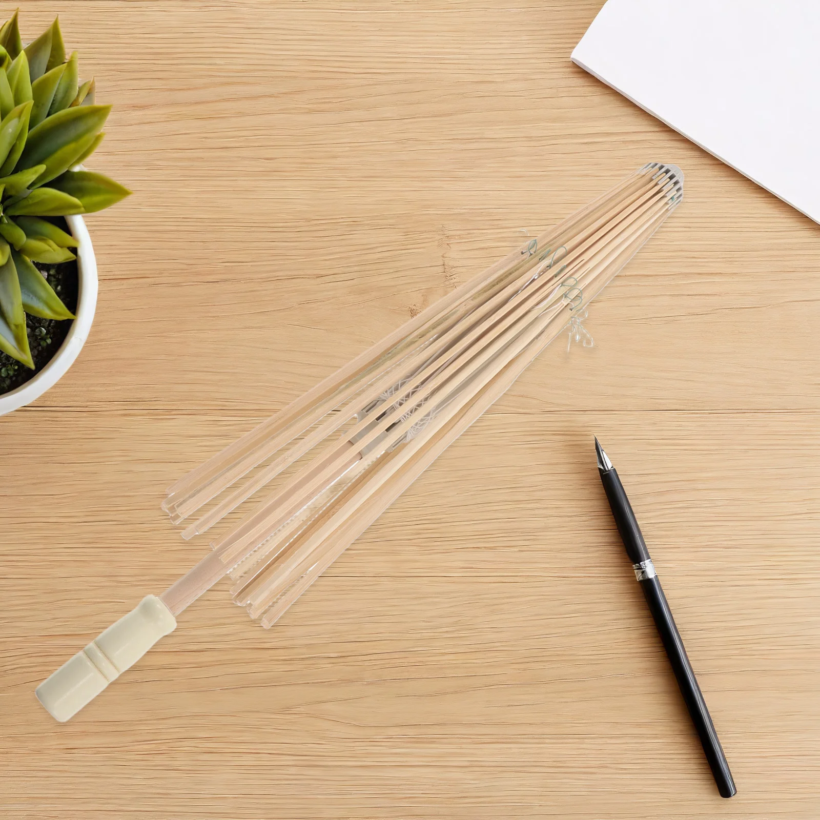 

82Cm Craft Paper Umbrella Frame Handmade Bamboo Bones For Diy Oil Paper Parasol Replacement Classical Decorative Umbrella Holder