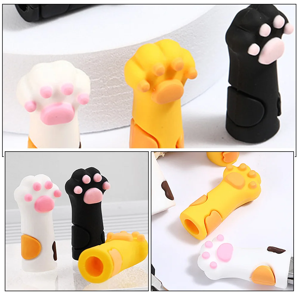 

9Pcs Silicone Cat Claw Scissors Cover Non-Slip Ergonomic Handle Protection Easy Install for Most Manicure Tools