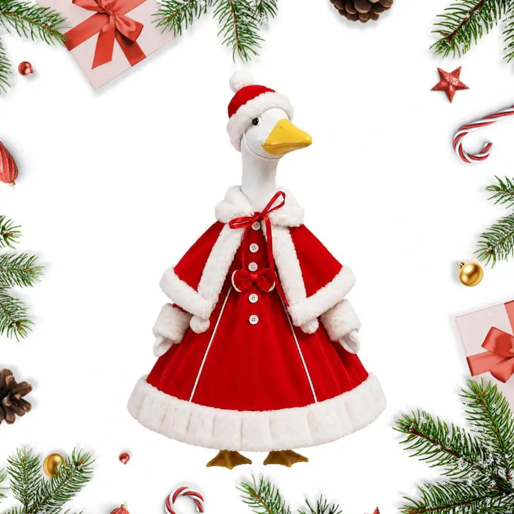 1 Set Christmas Santa Claus Costume Outfits, 2 Styles To Choose(Goose Not Included), Porch Decoration, Funny Holiday Outfit