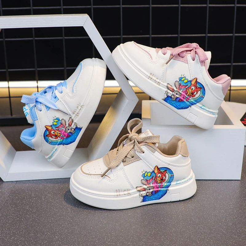 

Детская повседневная обувь Zootopia Nick Wilde, новинка весны 2026 года, детская обувь Disney для девочек, нескользящая спортивная детская обувь с мягкой подошвой