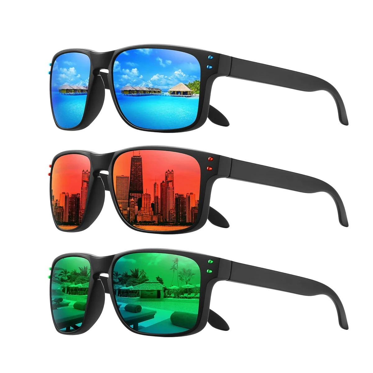 Polarized Sunglasses for Men Women Designer Driving Night Vision Sun Glasses Male Fishing UV400 TR Polarized Sunglasses