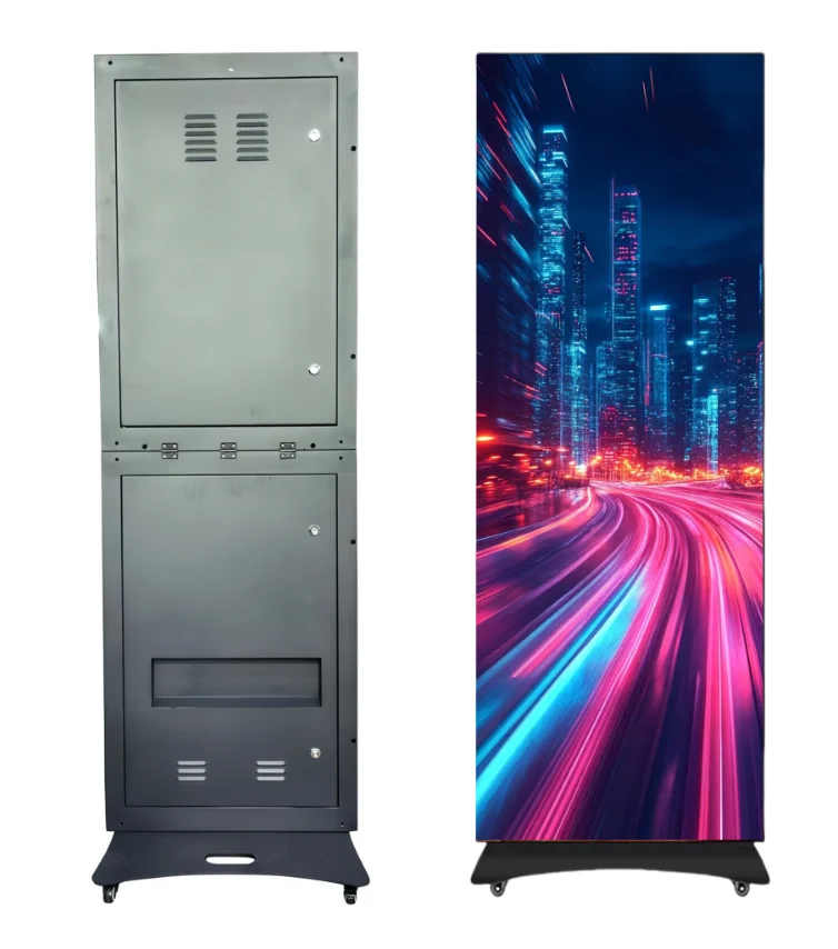Customized Waterproof LED DisplayGQY P1.86 Floor Standing LED Poster For Supermarket Weekly Promotion Display With Remote Conten