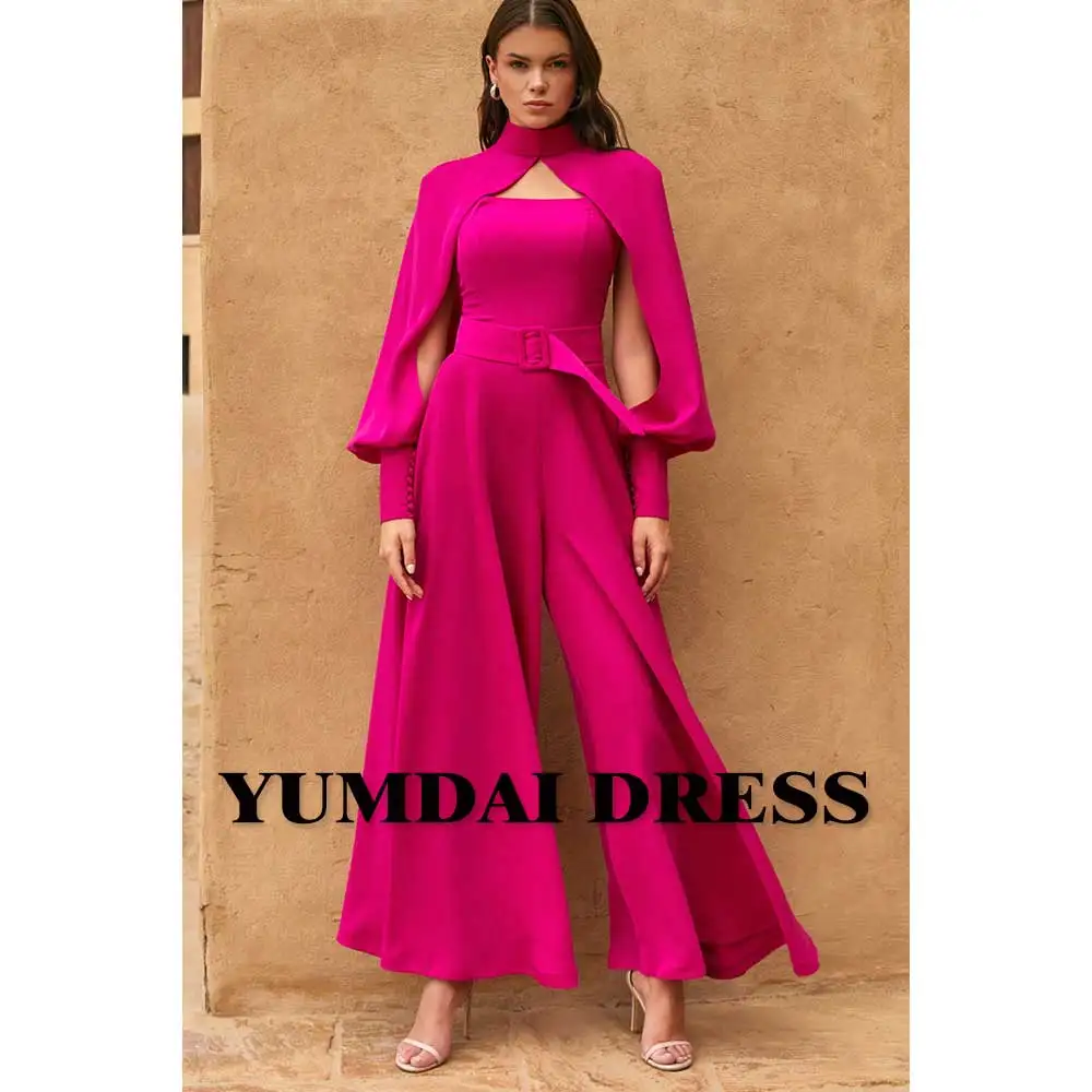 YUMDAI-Vestido bege manga comprida para casamento e festa, robe elegante, manga comprida, terno italiano sem costas, noiva vietnamita, lindo, 2024