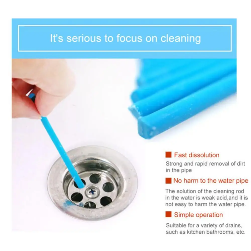 Drain Cleaner Spot Pipe Cleaner Kitchen Toilet Bathtub Sani Sticks Oil Decontamination Clean Sewer Household Cleaning Chemicals