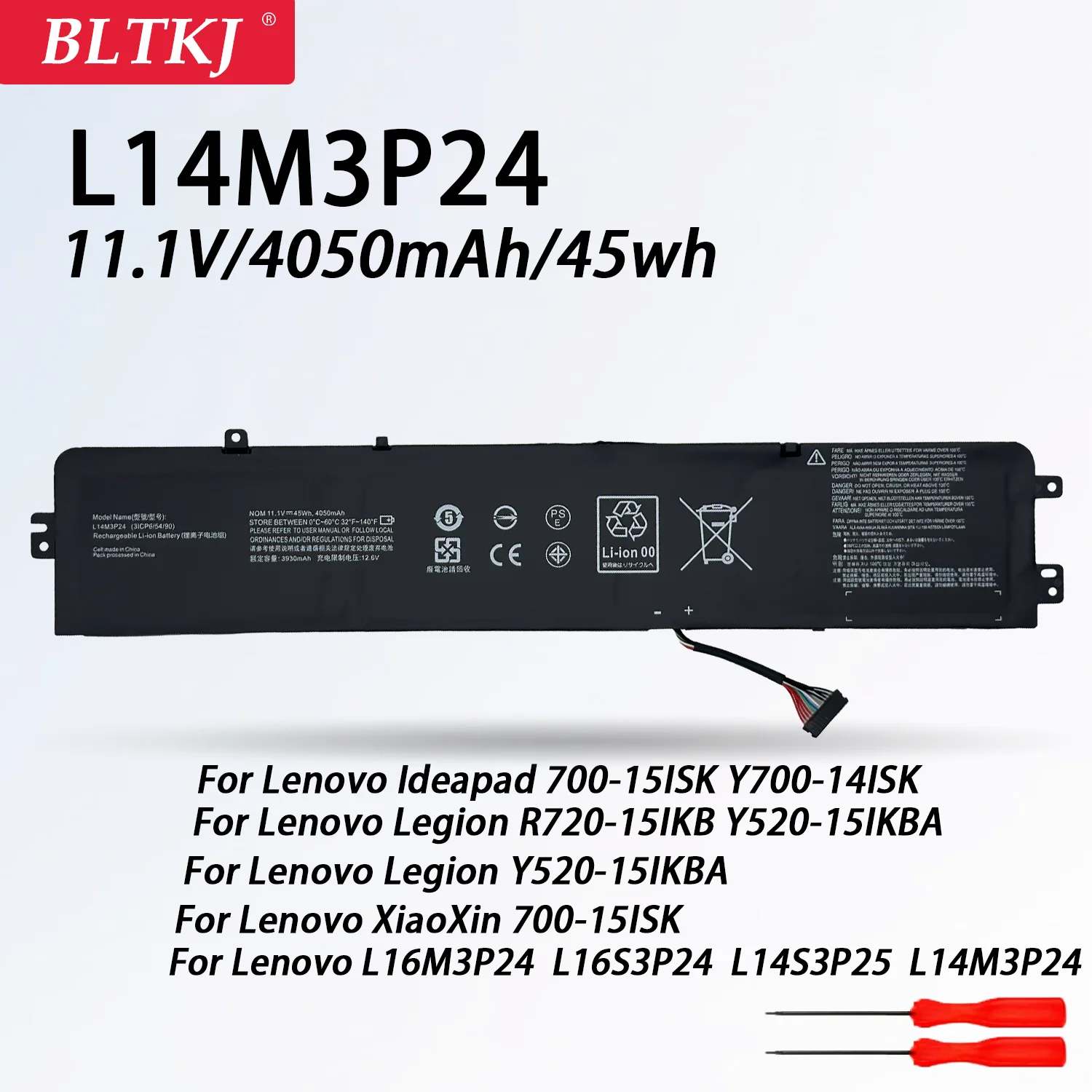 NEW L14M3P24 L16S3P24 L16M3P24 Laptop Battery For Lenovo Ideapad Xiaoxin 700-15ISK,151SK 17ISK,Legion R720 Y520-15IKBA 15IKBM 15