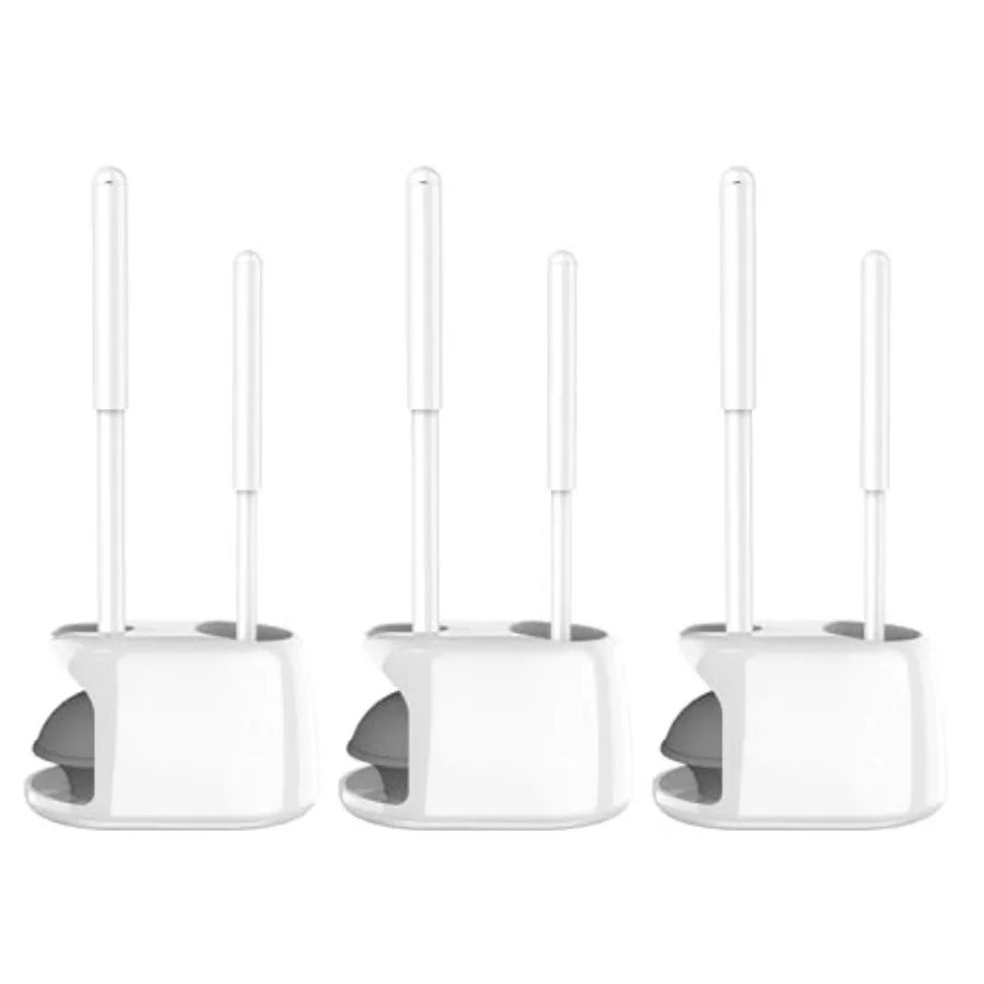 

Toilet Brush Set, 3 Pack with Holder