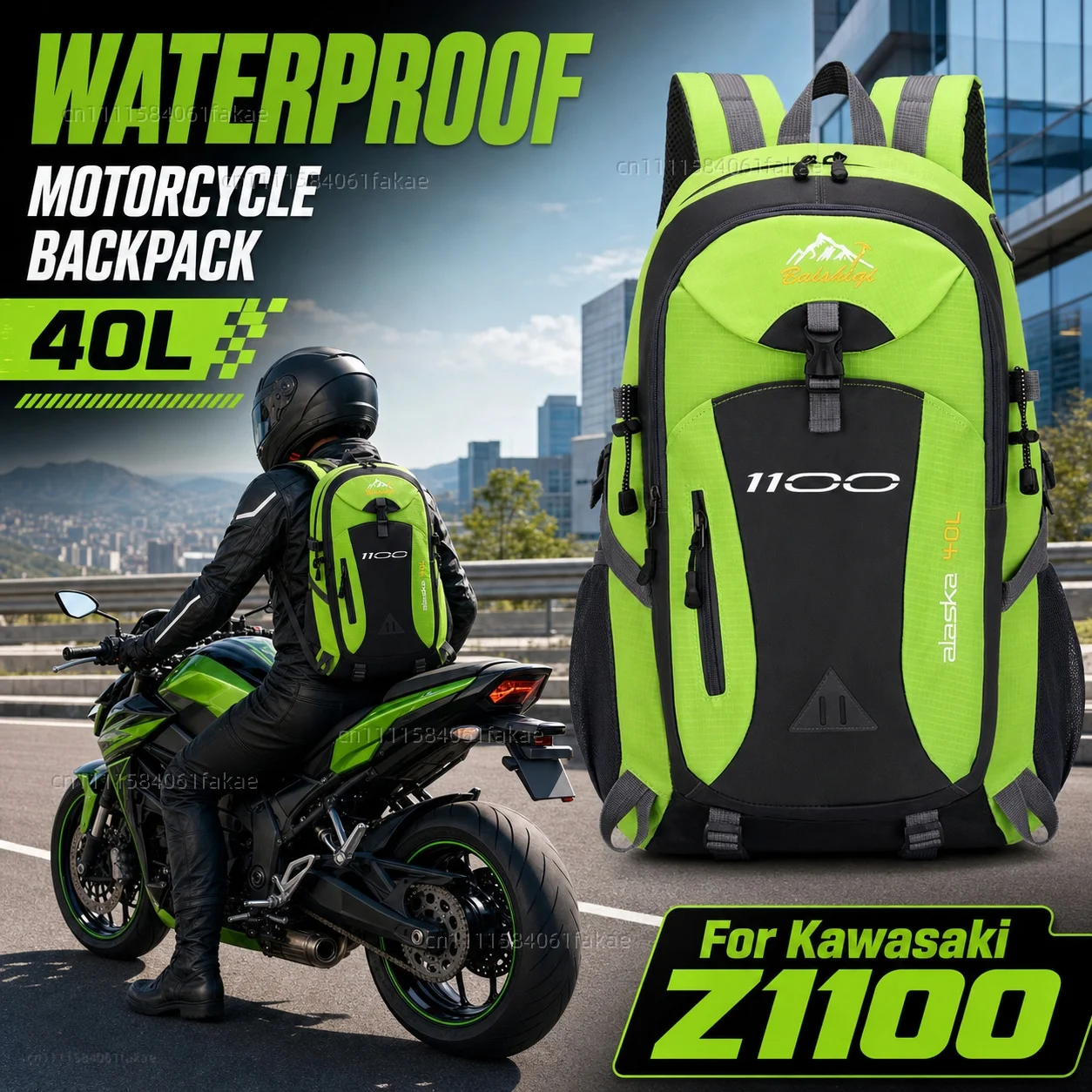 

For Kawasaki Ninja 1100SX SE Versys 1000 SE Versys 1100 SE Z1100 SE Motorcycle Backpack 40L Waterproof Travel Backpack Outdoor