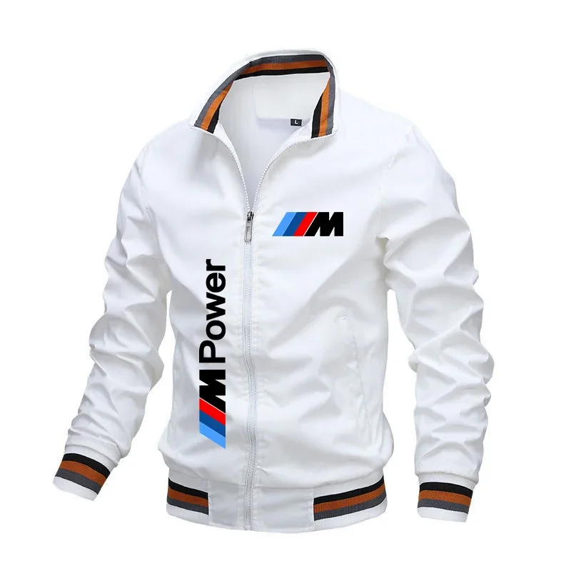 Chaqueta de motocicleta con estampado de logotipo M Power para hombre, ropa deportiva de motociclista de carreras de gran tama