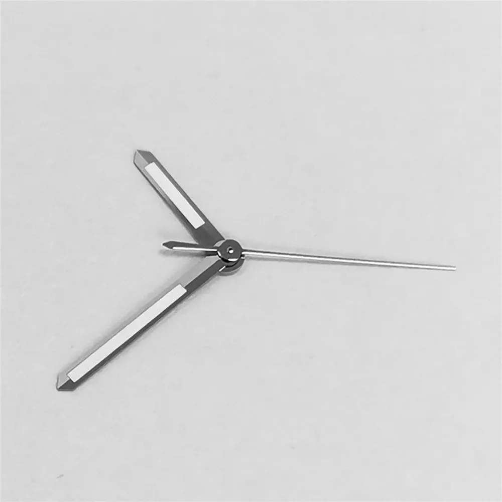 NH35 стрелки зеленые светящиеся стрелки часов для NH35 NH36 механизм 9 мм * 13 мм * 13,5 мм серебристые указатели для часов 3-контактные иглы аксессуары